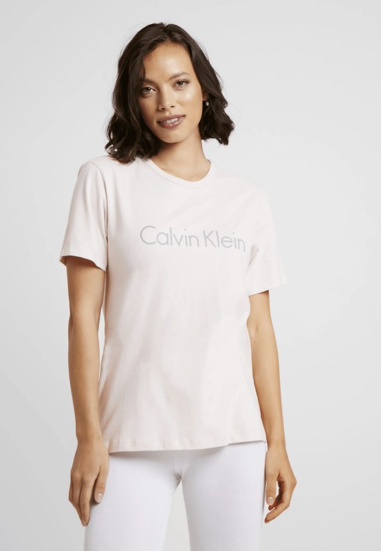 Dámský pyžamový top QS6105E-2NT růžová - Calvin Klein - Dámské pyžama