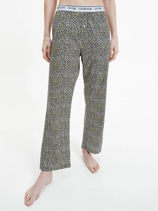 Dámské pyžamové kalhoty Fialová se zvířecím vzorem model 17089255 - Calvin Klein - Dámské pyžama
