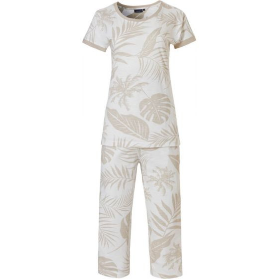 Dámské pyžamo 20231-140-2 béžová-listy - Pastunette - Dámské pyžama