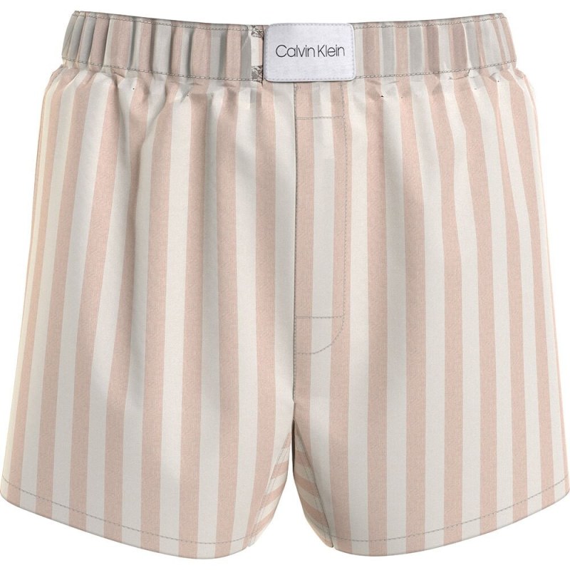 Dámské pyžamové šortky QS6892E FRN proužky - Calvin Klein - Dámské pyžama