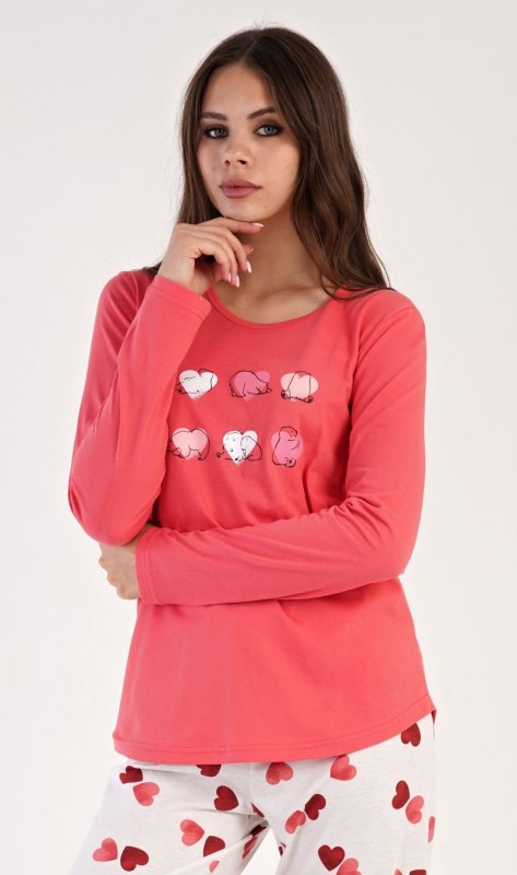 Dámské pyžamo dlouhé Valentýna - Dámské pyžama