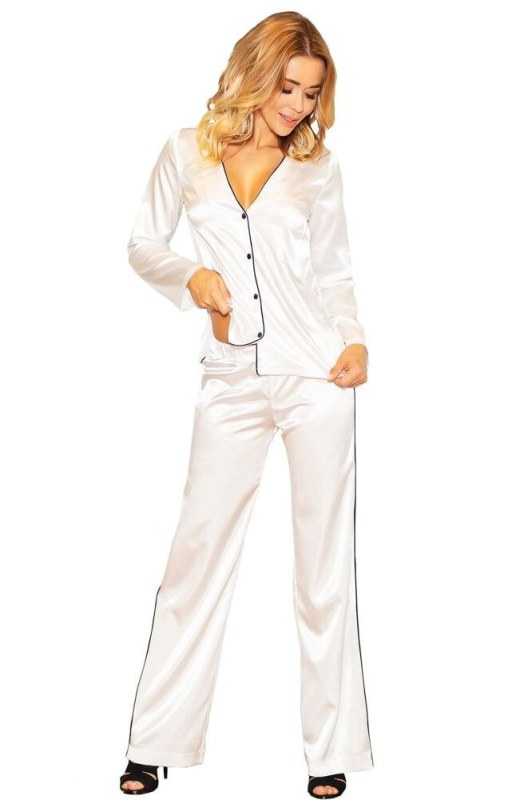 Saténové pyžamo model 8248867 ecru - Kalimo - Dámské pyžama