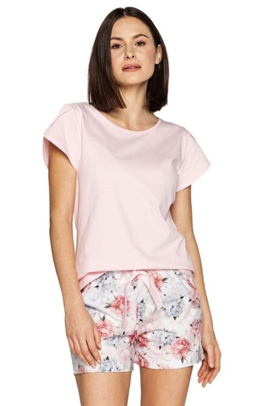 Dámské pyžamo Freya růžové s květinami - Dámské pyžama