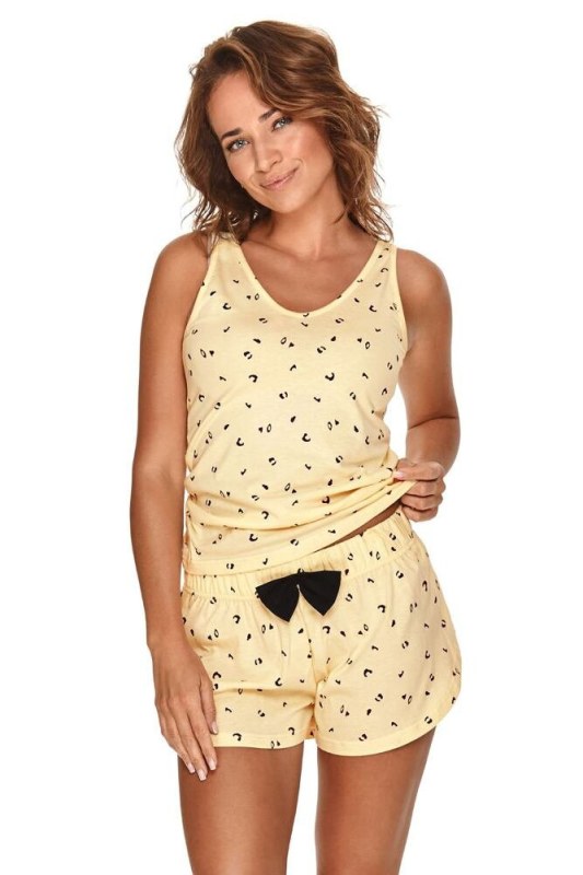 Krátké dámské pyžamo model 17091807 žluté - Taro - Dámské plavky