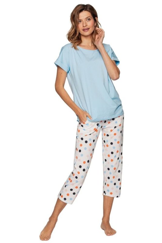 Luxusní dámské pyžamo model 17125219 modré - Cana - Dámské pyžama