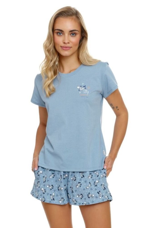 Dámské pyžamo světle modré model 18366072 - DN Nightwear - Dámské pyžama