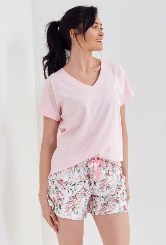 Krátké dámské pyžamo model 18446775 růžové - Cana