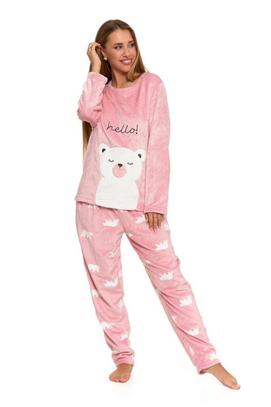 Pyžamo model 19016029 Medvídek růžové - Moraj - Dámské pyžama