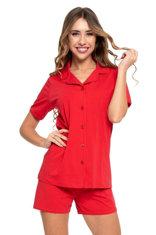 model 19742552 pyžamo Chiara červené krátké - Moraj - Dámské pyžama