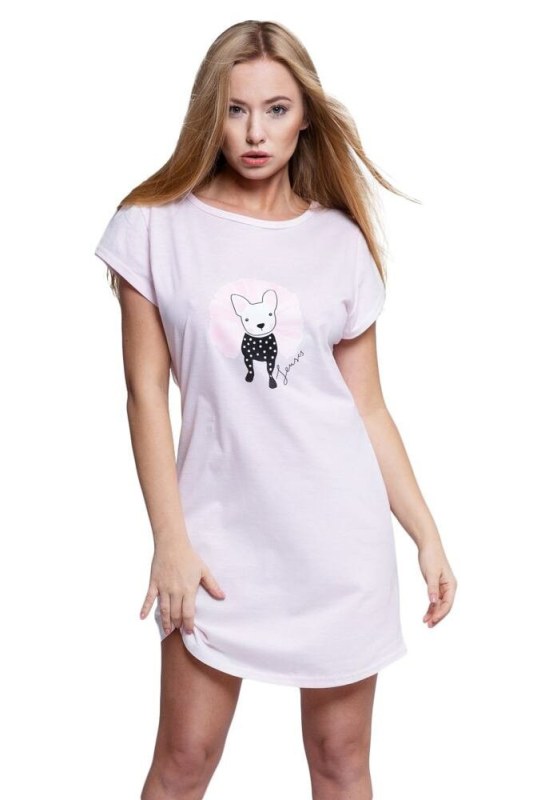 Noční košilka Mila růžová se model 17149338 - Sensis - Dámské pyžama