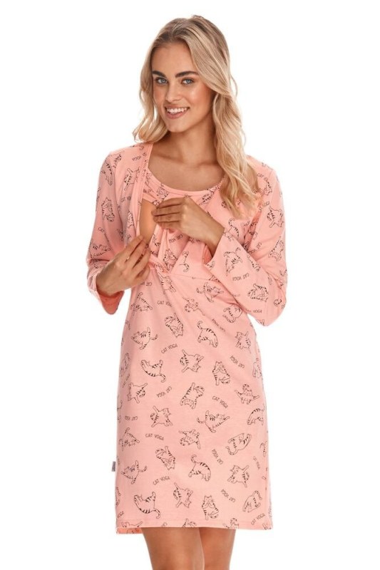noční košilka Linda lososová model 17612243 - Taro - Dámské pyžama