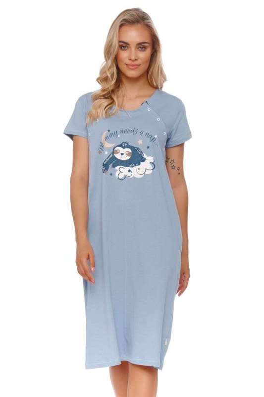 noční košilka modrá model 19649287 - DN Nightwear - Dámské pyžama