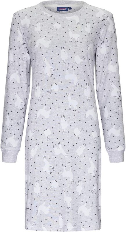 Dámská noční košile šedá vzor model 18985340 - Rebelle - Dámské pyžama