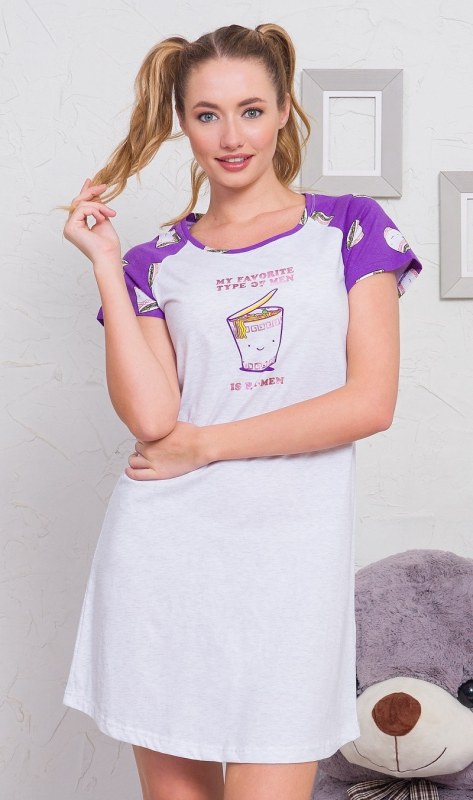 Dámská noční košile s krátkým rukávem model 14633589 - Vienetta - Dámské pyžama