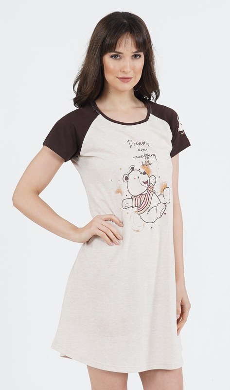 Dámská noční košile s krátkým rukávem model 15138856 - Vienetta - Dámské pyžama