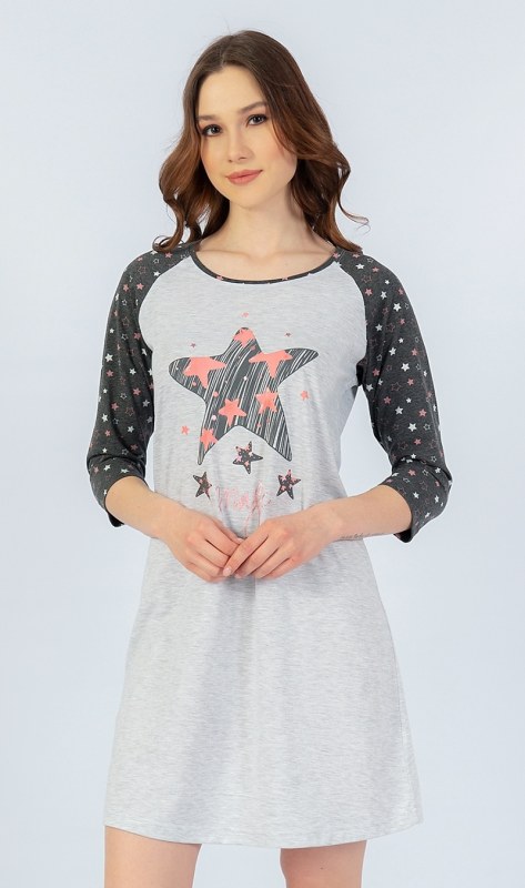 Dámská noční košile s rukávem model 15503218 - Vienetta - Dámské pyžama