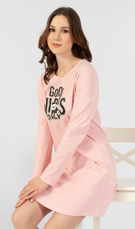 Dámská noční košile s dlouhým rukávem Good model 16293341 - Vienetta - Dámské pyžama
