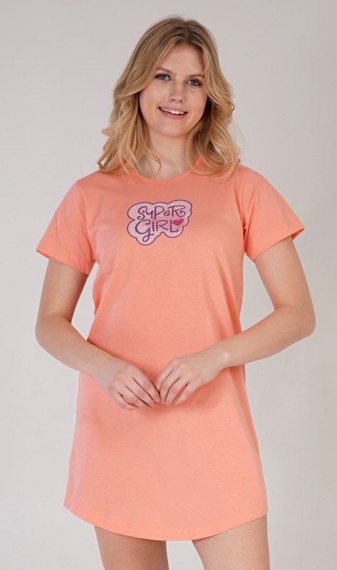Dámská noční košile s krátkým rukávem Super model 18625831 - Vienetta - Dámské pyžama