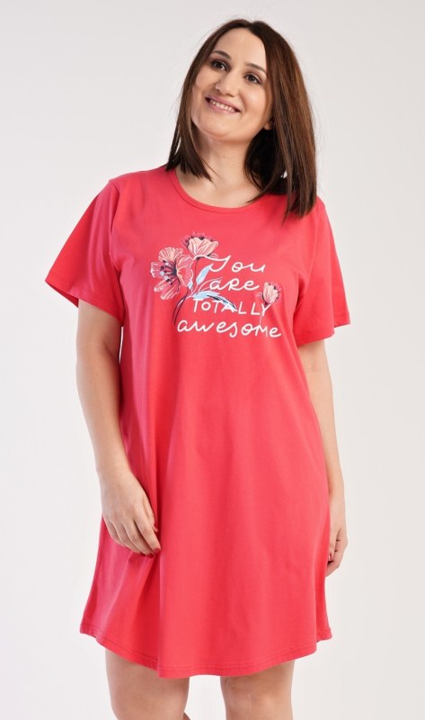 Dámská noční košile s krátkým rukávem model 18831649 - Vienetta - Dámské pyžama