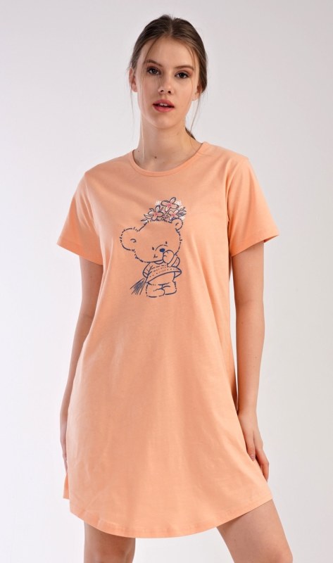 Dámská noční košile s krátkým rukávem s model 18728719 - Vienetta - Dámské pyžama