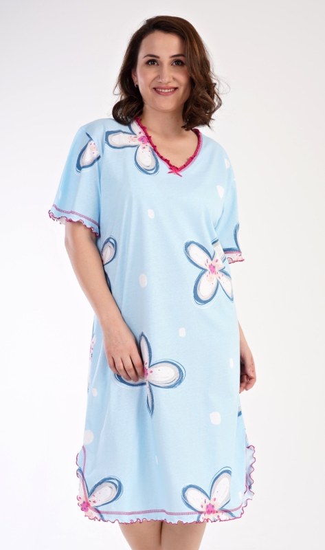 Dámská noční košile s krátkým rukávem model 18728705 - Vienetta - Dámské pyžama