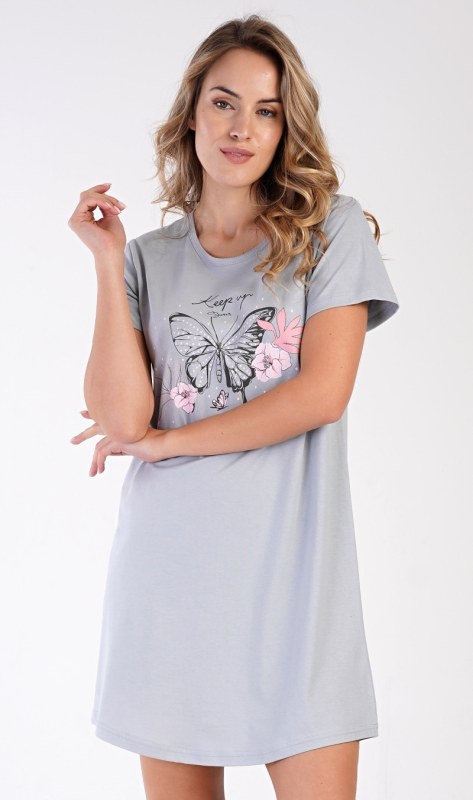 Dámská noční košile s krátkým rukávem Butterfly - Dámské pyžama