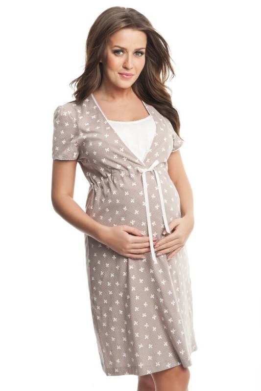 a těhotenská noční košile béžová model 8840937 - Dorota - Dámské pyžama