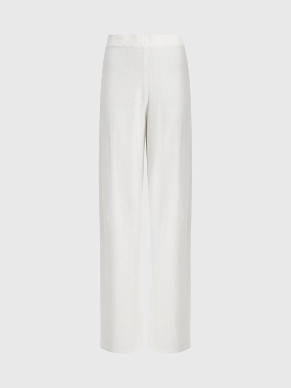 Dámské kalhoty 000QS7058E 101 ecru - Calvin Klein - Dámské kalhoty