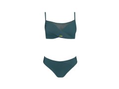 Dámské dvoudílné plavky Fashion10 S1002N-7 tm. zelené - Self