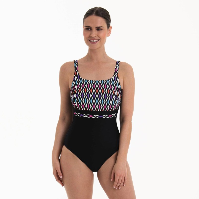 Dámské Style jednodílné plavky 444 Černá mix model 19580586 - Anita