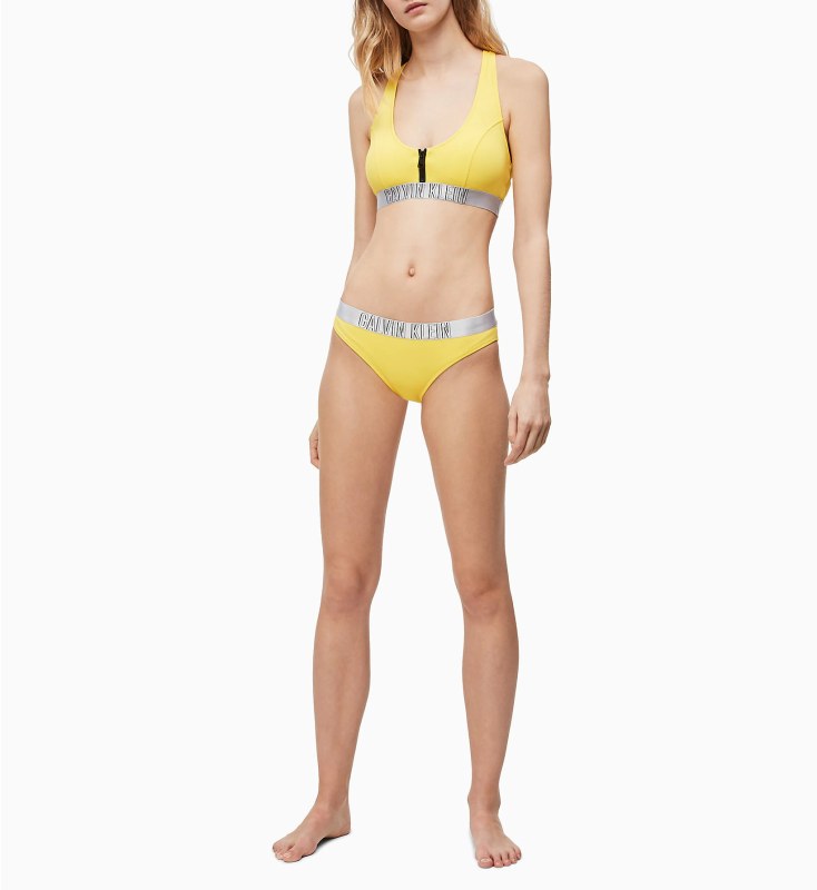 Vrchní díl plavek model 7763238 žlutá - Calvin Klein - Dámské plavky
