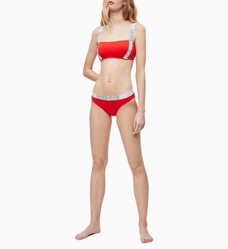 Spodní díl plavek model 7763241 červená - Calvin Klein - Dámské plavky