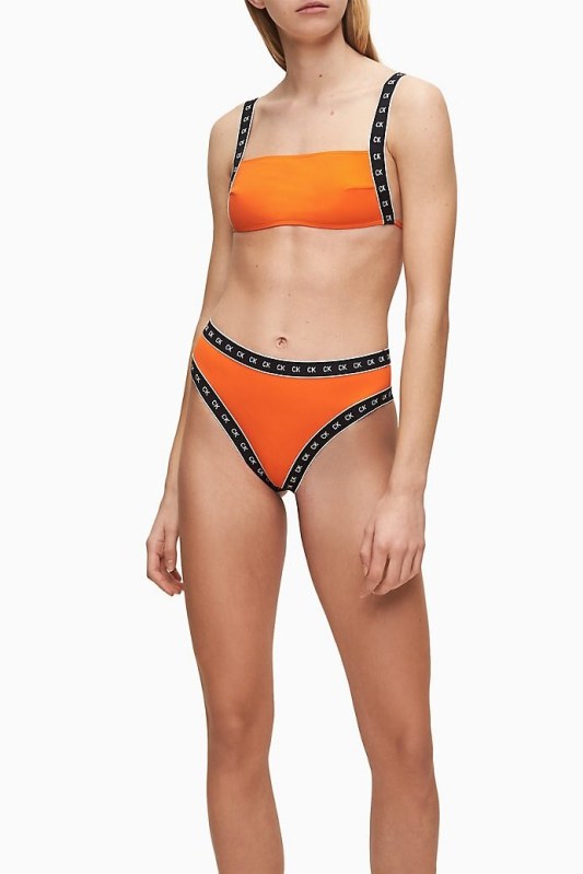 Vrchní díl plavek model 8397617 oranžová - Calvin Klein - Dámské plavky