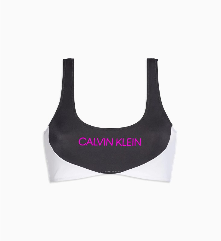 Vrchní díl plavek KW0KW00898-BEH černobílá - Calvin Klein - plavky
