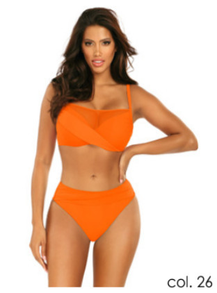 Dámské dvojdílné plavky Fashion 16 S1002N2-26c, oranžová - Self - Dámské plavky