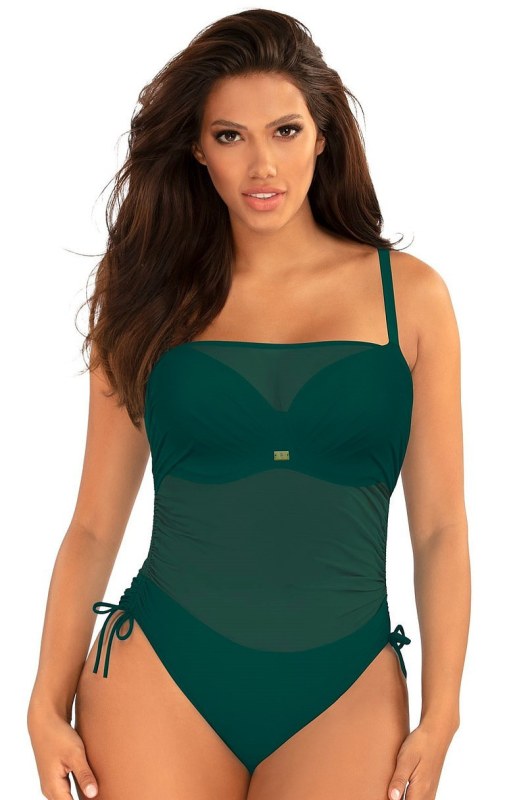 Jednodílné plavky S1093V1 Fashion24 zelené- Self - Dámské plavky