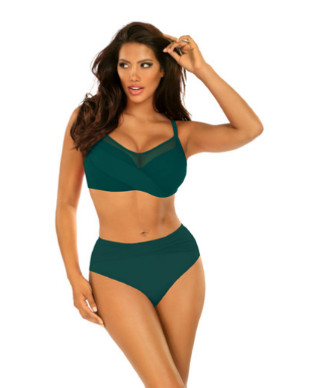 Dámské dvoudílné plavky Fashion 18 S940FA18-7 tm. zelené - Self - Dámské plavky
