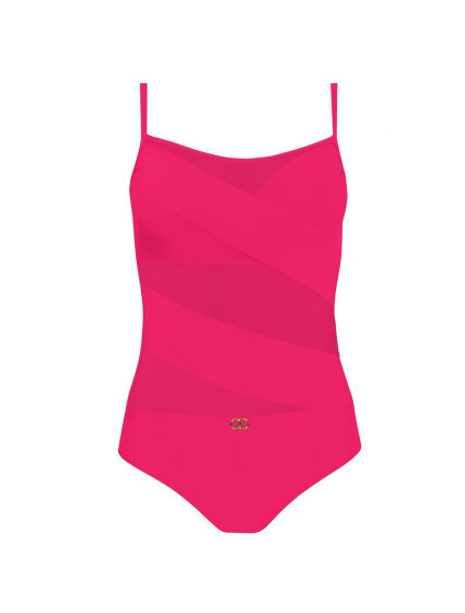Dámské jednodílné plavky FASHION 11 růžové - Self - Dámské plavky