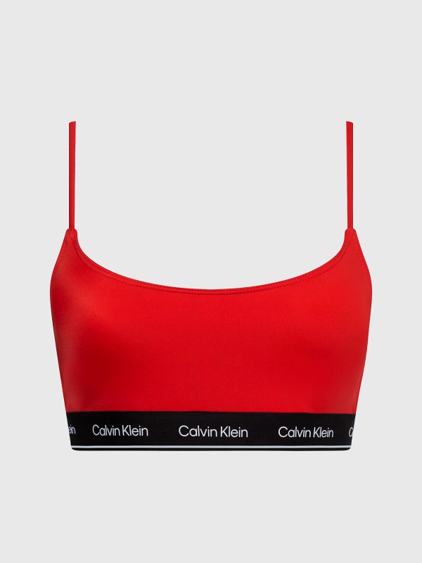Dámská plavková podprsenka KW0KW02425 XNE červená - Calvin Klein - Dámské plavky