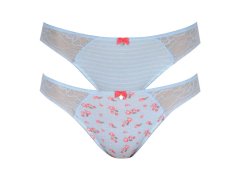 Dámské kalhotky 2PACK model 19375495 BI Světle modrá vzor - Lama
