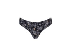 Dámské kalhotky Paisley Simple Brasil černé se vzorem - Julimex