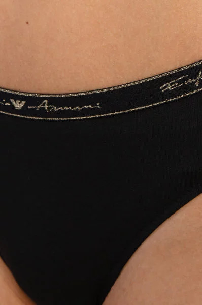 Dámské brazilské kalhotky 2 pack 00020 Černá model 16264434 - Emporio Armani - Doplňky čepice, rukavice a&nbsp;šály