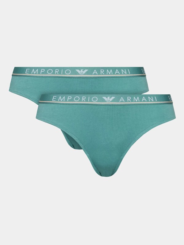 Dámské kalhotky 2PACK tyrkysové model 19015174 - Emporio Armani - kabáty
