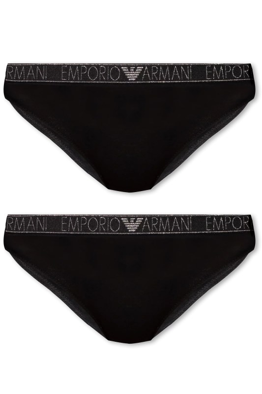 Dámské kalhotky 2PACK 00020 černé model 19015176 - Emporio Armani - Dámské kabáty