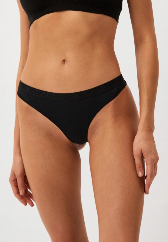 Dámské kalhotky 00020 černé model 19927074 - Emporio Armani - kalhoty