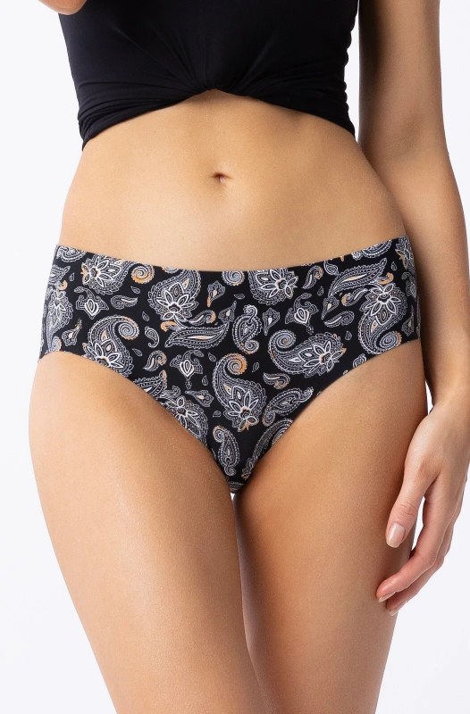 Dámské kalhotky Paisley Simple Classic černé se vzorem - Julimex - kalhoty