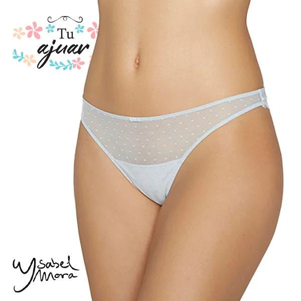 Tanga model 15440010 pastelově modrá - Ysabel Mora