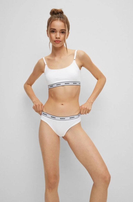 Dámská tanga Thong Stripe 3 pack bílá model 17607482 - Hugo Boss