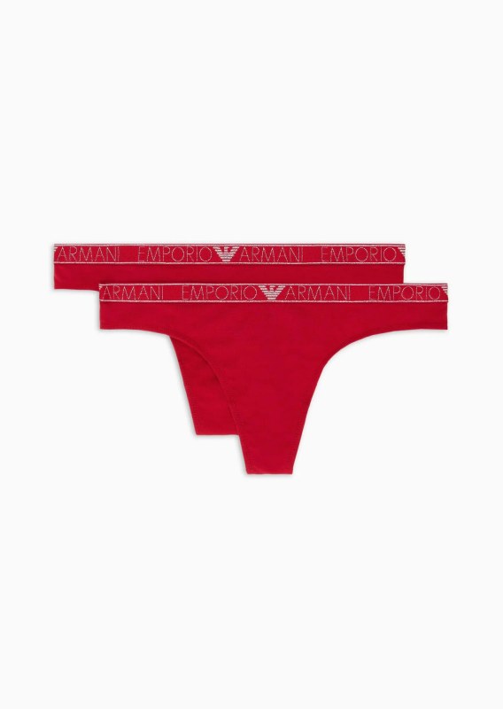 Dámské tanga 2PACK červené model 19015175 - Emporio Armani - plavky