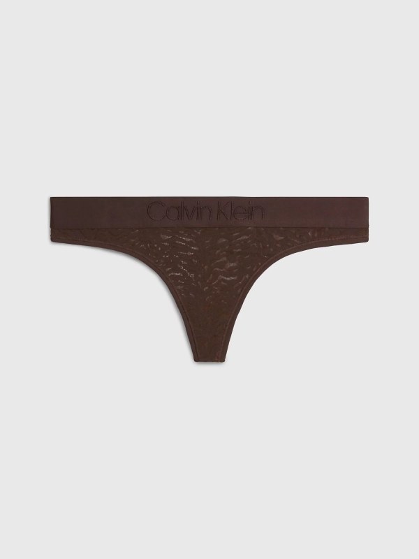 Dámská tanga tm. hnědé model 19060375 - Calvin Klein - plavky